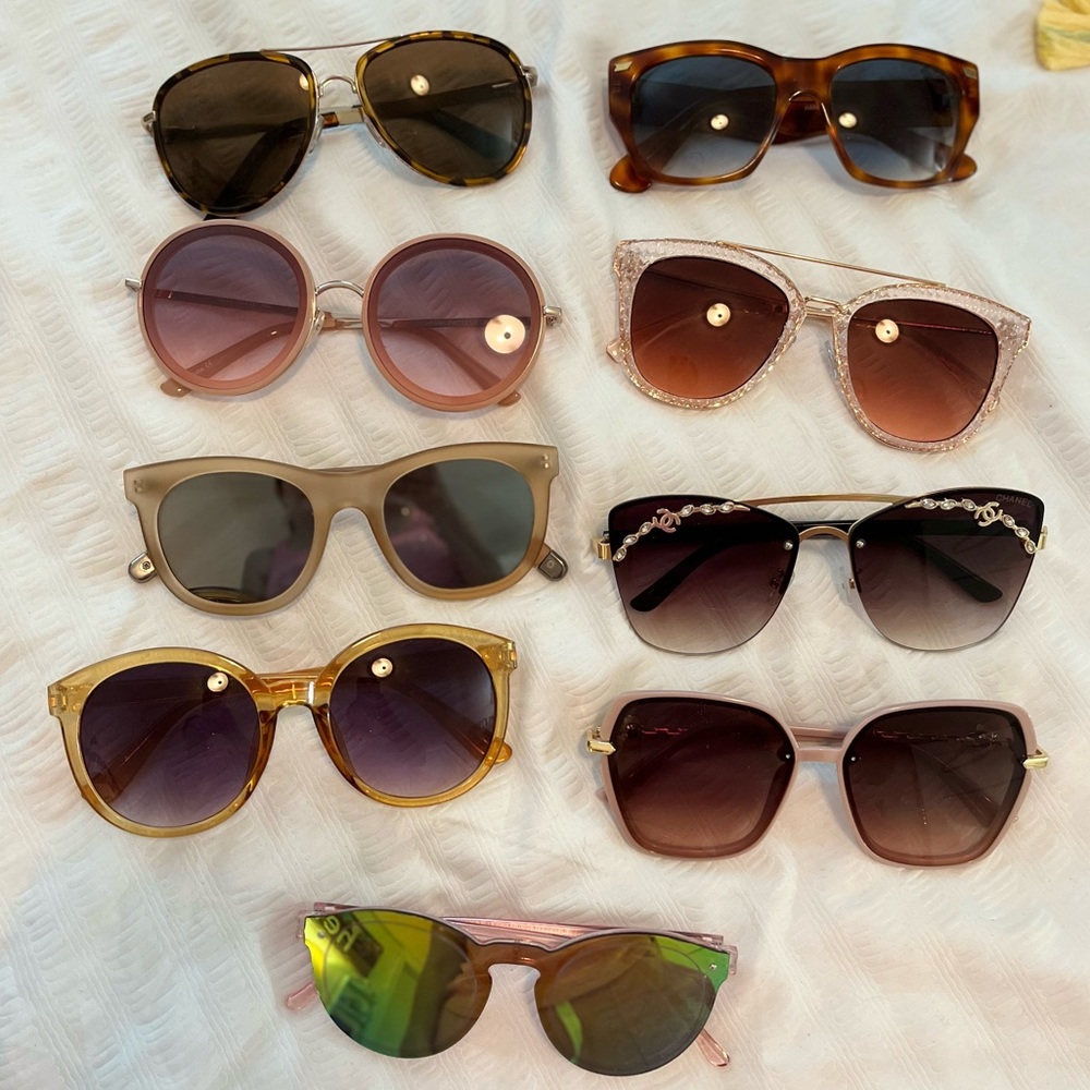 Lot of 9 Pairs of Sunglasses